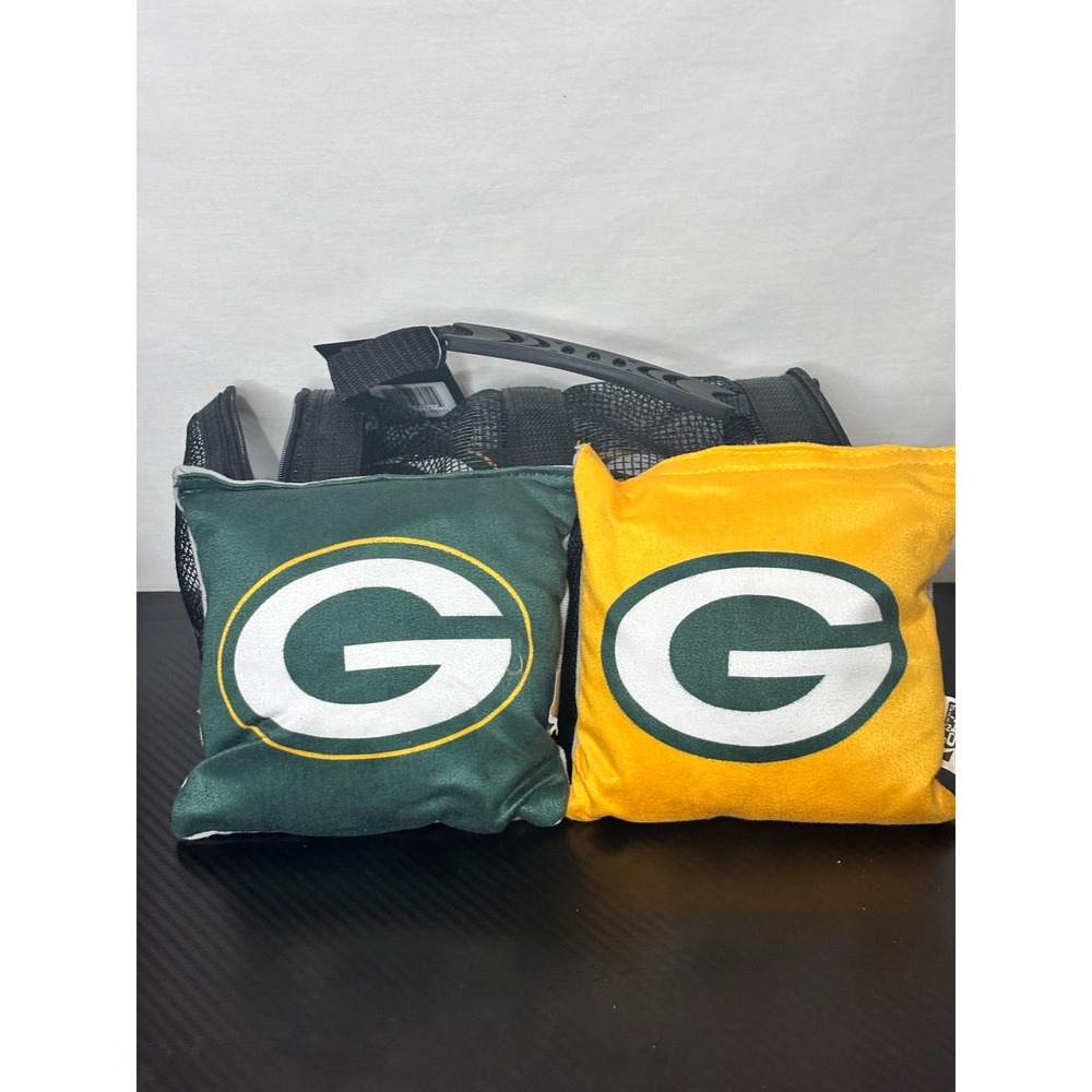 Green Bay Packers NFL Bean Bag Toss Replacement Set Wild Sports 8pk with Case